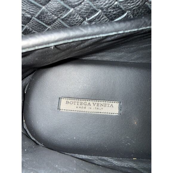 Bottega Veneta Shoes Black Intrecciato Woven Leather Mens Loafers Made in Italy - Picture 7 of 16